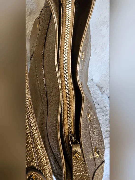 MCM Metallic Bronze Leather Hobo Bag - Women - Picture 13 of 16